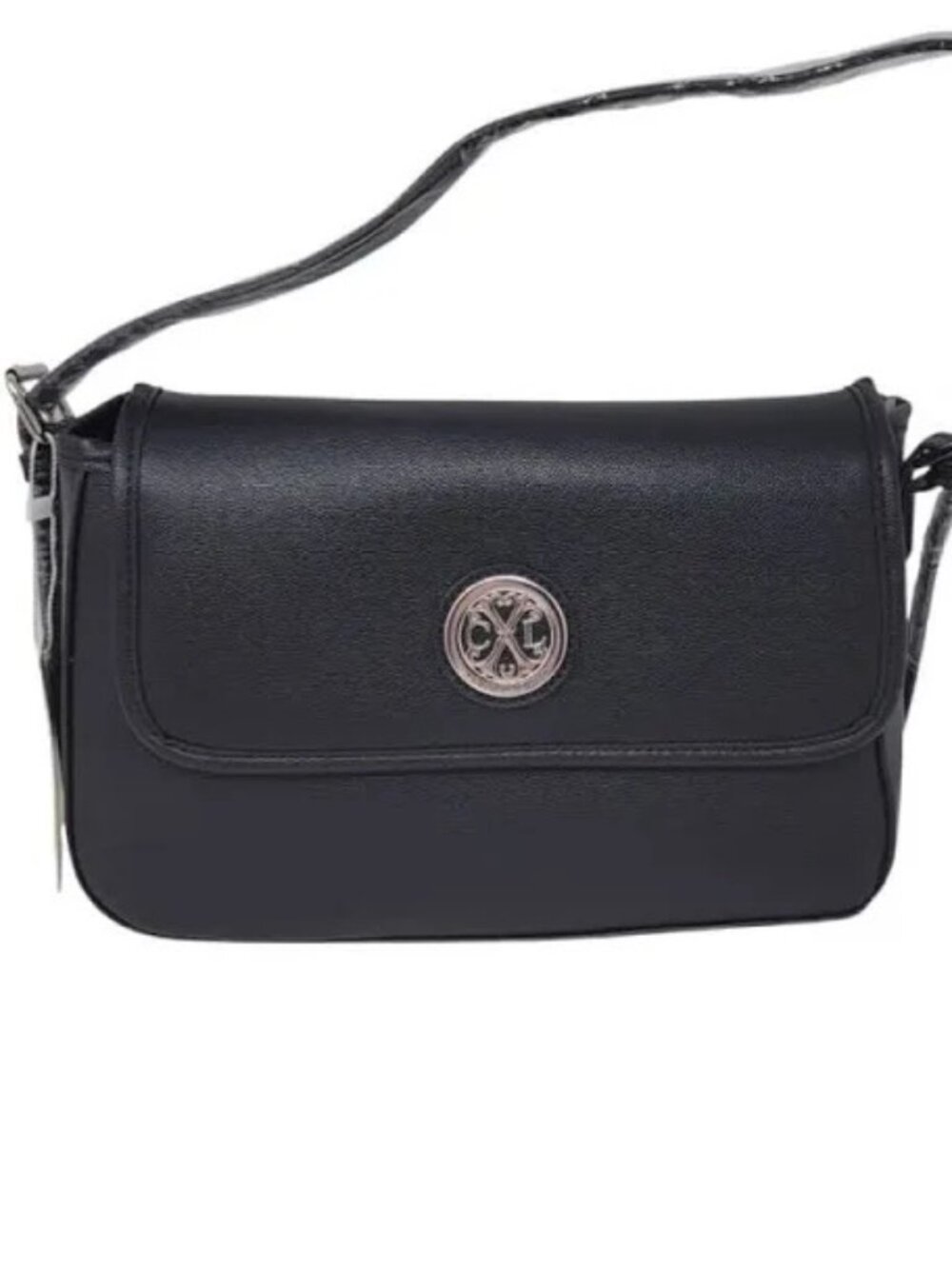 CXL by Christian Lacroix Black Crossbody Bag NWT Silver Logo - Picture 2 of 4